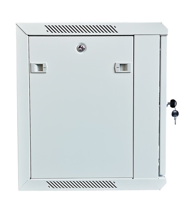 XtendLan 9U/600x450, na zeď, jednodílný, skleněné dveře, šedý