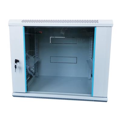 XtendLan 6U/600x450, na zeď, jednodílný, skleněné dveře, šedý