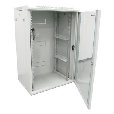 XtendLan 22U/600x450, na zeď, jednodílný, skleněné dveře, šedý