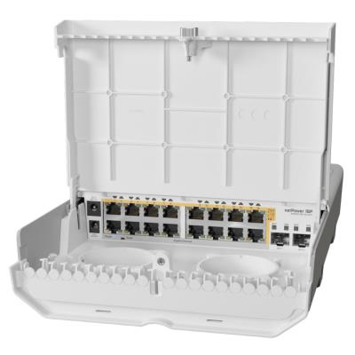 MikroTik netPower 16P, 16x GbE PoE+, 2x SFP+, L5, venkovní (PoE budget 300W)