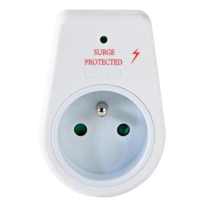 NEDIS přepěťová ochrana/ 230V/ 16A/ dětská pojistka/ 1x FR zásuvka/ bílý