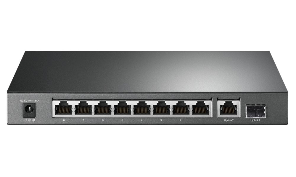 TP-Link TL-SG1210P - 10-portový Switch PoE+ s 8 gigabitovými porty POE+ a 1 gigabitový port + 1 SFP port