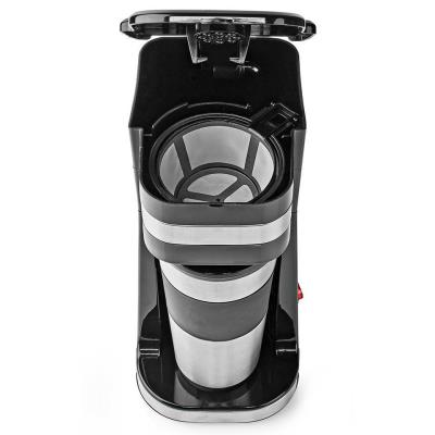 NEDIS kávovar/ na jeden šálek/ dvoustěnný cestovní hrnek/ kapacita 0,42 l/ černý