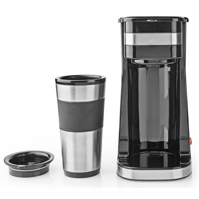 NEDIS kávovar/ na jeden šálek/ dvoustěnný cestovní hrnek/ kapacita 0,42 l/ černý