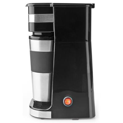 NEDIS kávovar/ na jeden šálek/ dvoustěnný cestovní hrnek/ kapacita 0,42 l/ černý