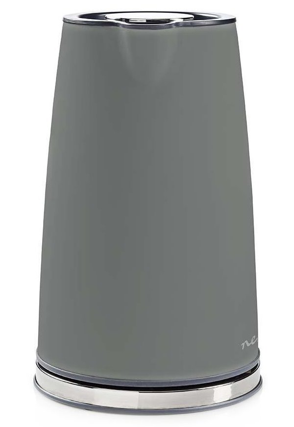 NEDIS rychlovarná konvice KAWK510EGY/ objem 1,7 l/ Soft-Touch/ 1850 - 2200 W/ nerezová ocel/ šedá