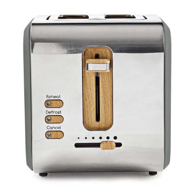 NEDIS topinkovač/ 2 široké otvory/ Soft-Touch/ 900 W/ šedý