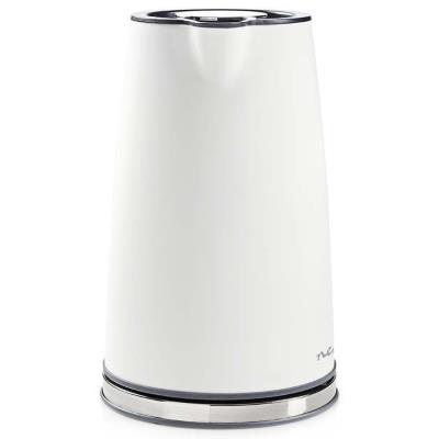 NEDIS rychlovarná konvice KAWK510EWT/ objem 1,7 l/ Soft-Touch/ 1850 - 2200 W/ nerezová ocel/ bílá