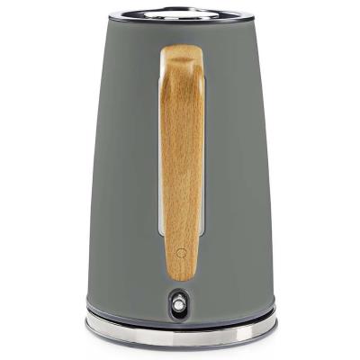 NEDIS rychlovarná konvice KAWK510EGY/ objem 1,7 l/ Soft-Touch/ 1850 - 2200 W/ nerezová ocel/ šedá