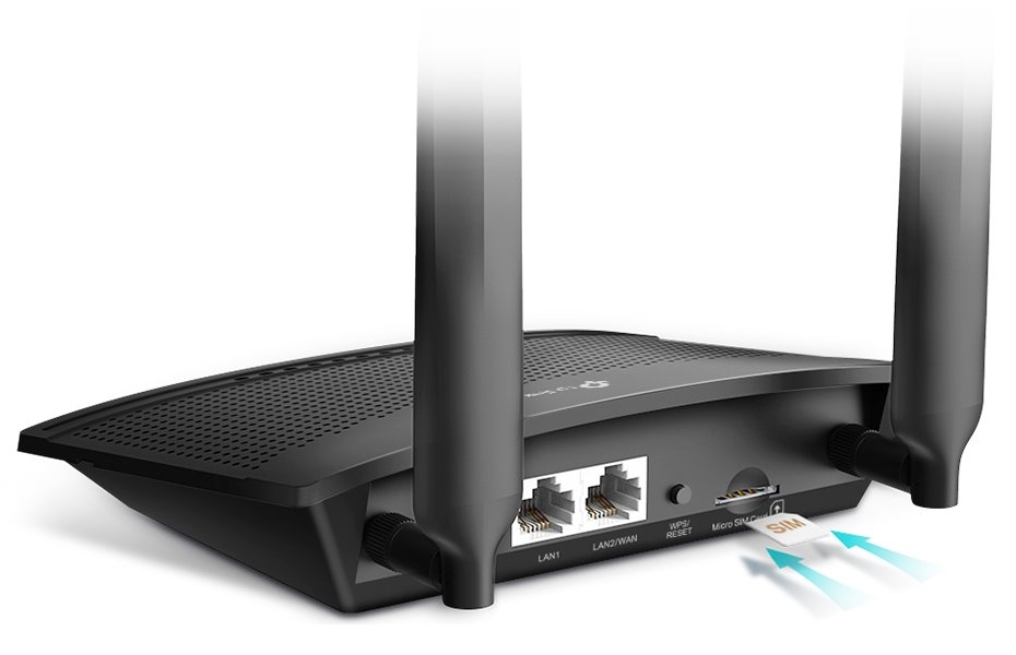 TP-Link TL-MR100   4G LTE Router, 2.4GHz, 300Mbps, vestavěný slot pro SIM