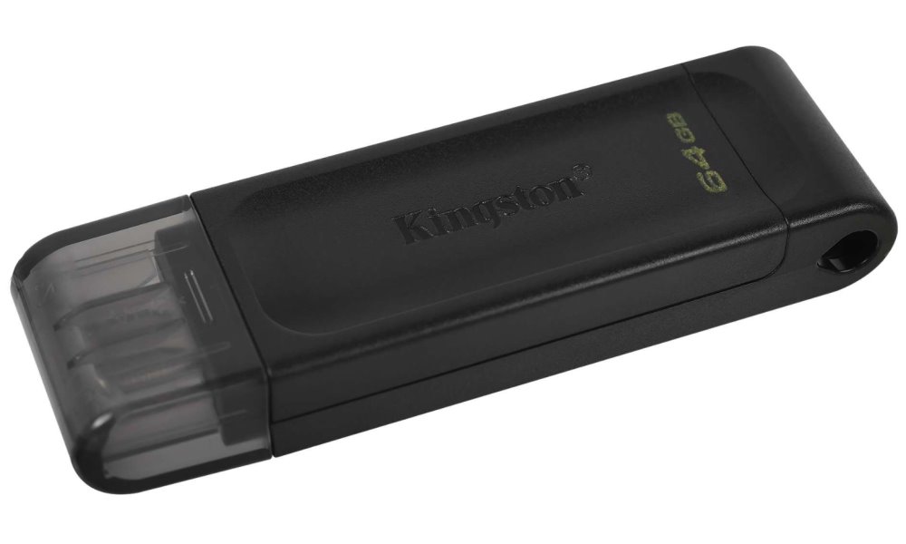 KINGSTON DataTraveler 70 64GB / USB 3.0 Type C / černá