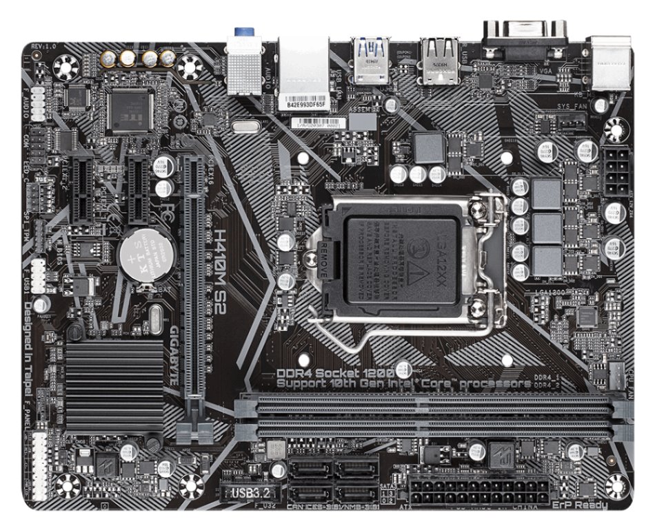 GIGABYTE H410M S2 / Intel H410 / LGA1200 / 2x DDR4 / VGA / mATX