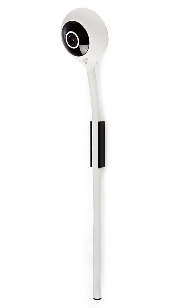 NEDIS IP Kamera/ Wi-Fi/ vnitřní/ 1080p/ senzor pro sledov. klimatu/ microUSB/ MicroSD/ Cloud/ Android/iOS/ adaptér/ bílá