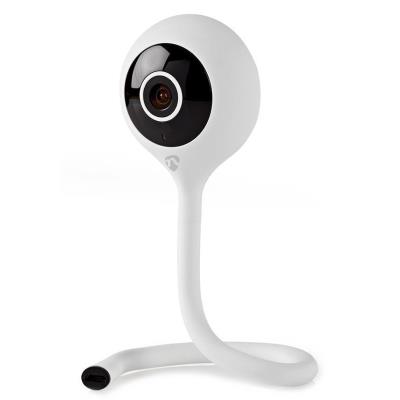 NEDIS IP Kamera/ Wi-Fi/ vnitřní/ 1080p/ senzor pro sledov. klimatu/ microUSB/ MicroSD/ Cloud/ Android/iOS/ adaptér/ bílá