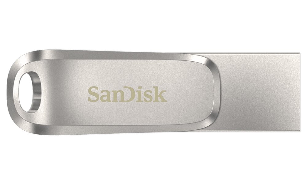 SanDisk Ultra Dual Drive Luxe USB-C 512GB / USB 3.0 Typ-C /  USB 3.0 Typ-A / stříbrný