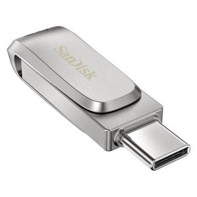 SanDisk Ultra Dual Drive Luxe USB-C 32GB / USB 3.0 Typ-C /  USB 3.0 Typ-A / stříbrný