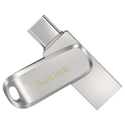 SanDisk Ultra Dual Drive Luxe USB-C 64GB / USB 3.0 Typ-C /  USB 3.0 Typ-A / stříbrný