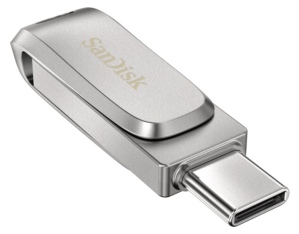 SanDisk Ultra Dual Drive Luxe USB-C 256GB / USB 3.0 Typ-C /  USB 3.0 Typ-A / stříbrný