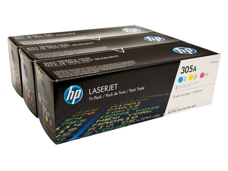 HP 305A CMY 3-pack LJ Toner Cart, 3 x 2600 str, CF370AM originál