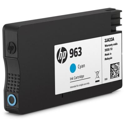 HP Inkoustová náplň 963 azurová (Cyan, 700p) pro HP OfficeJet Pro 9010, 9013, HP OfficeJet Pro 9020