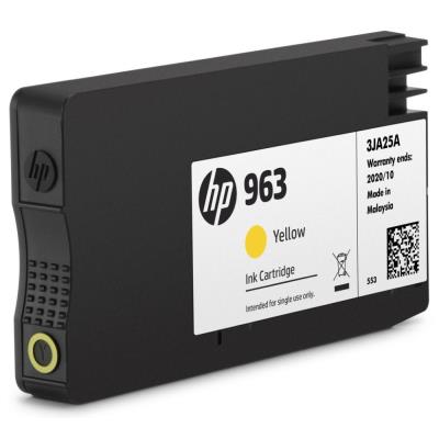 Inkoustová náplň HP 963 Žlutá (yellow, 700p) pro HP OfficeJet Pro 9010, 9013, HP OfficeJet Pro 9020