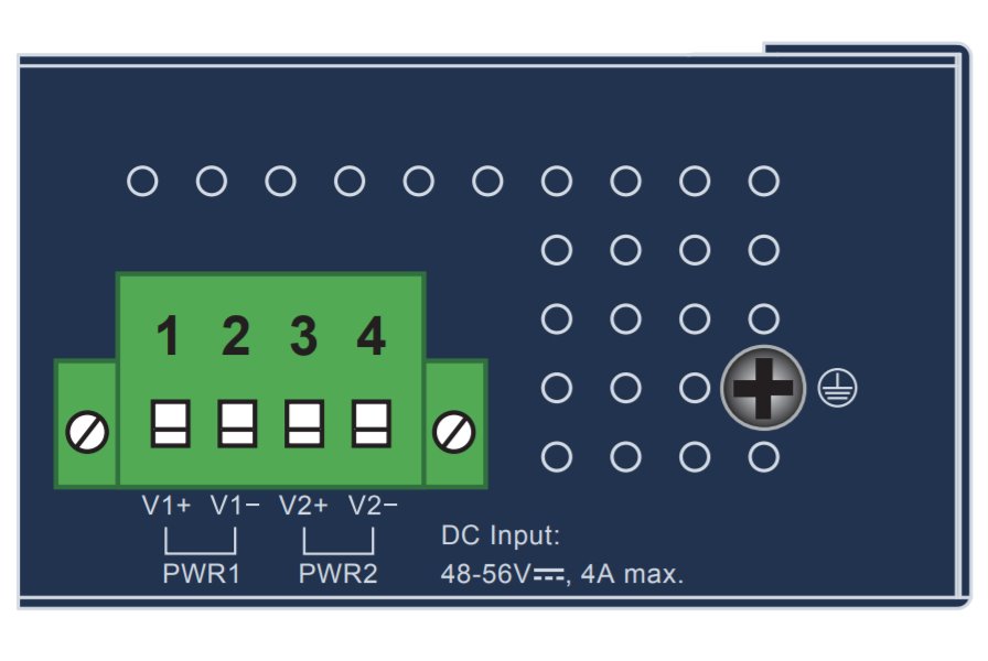 Planet IPOE-270 PoE průmyslový injektor, 2x port, 4x 1/2.5/5Gb, 2x 802.3bt 95/180W, DIN, IP30, -40~75°C, 48-56VDC