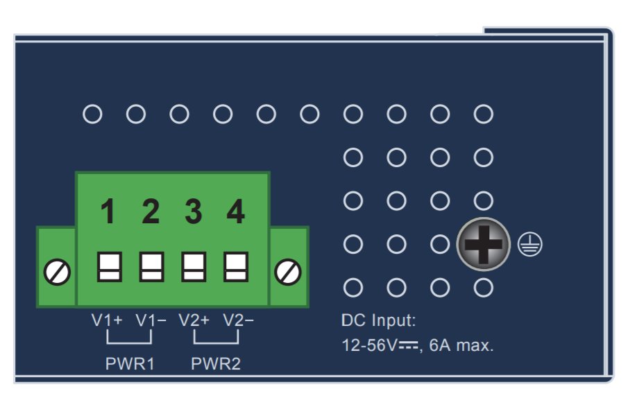 Planet IPOE-270-12V PoE průmyslový injektor, 2x port, 4x 1/2.5/5Gb, 2x 802.3bt 95/180W, DIN, IP30, -40~75°C, 12-56VDC