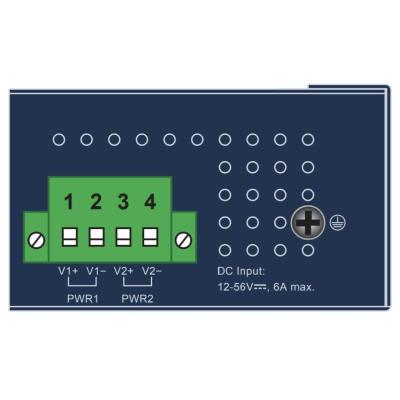 Planet IPOE-270-12V PoE průmyslový injektor, 2x port, 4x 1/2.5/5Gb, 2x 802.3bt 95/180W, DIN, IP30, -40~75°C, 12-56VDC