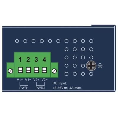 Planet IPOE-270 PoE průmyslový injektor, 2x port, 4x 1/2.5/5Gb, 2x 802.3bt 95/180W, DIN, IP30, -40~75°C, 48-56VDC