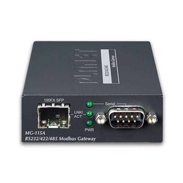Planet MODBUS brána RS-422/485 na IP, 1x COM, 1x 100Base-FX/SFP, RTU/ACSII, -10~+60°C