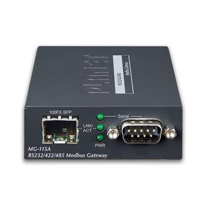 Planet MODBUS brána RS-422/485 na IP, 1x COM, 1x 100Base-FX/SFP, RTU/ACSII, -10~+60°C