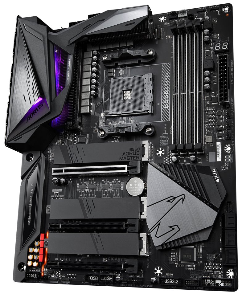GIGABYTE B550 AORUS MASTER / AMD B550 / AM4 / 4x DDR4 / 3x M.2 / HDMI / USB-C /  WiFi / ATX