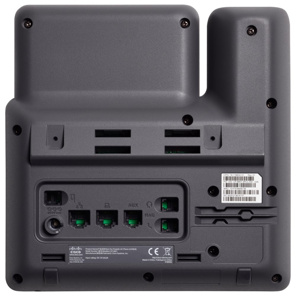 Cisco CP-6851-3PCC-K9= VoIP telefon, s displejem