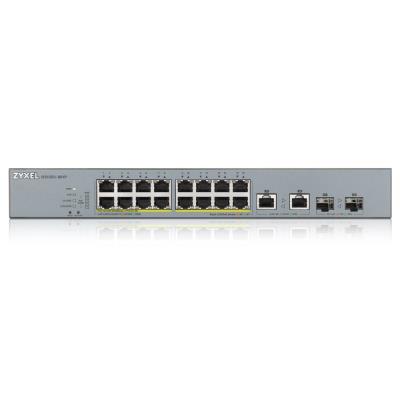Zyxel GS1350-18HP 18 Port smart managed CCTV PoE switch, long range, 250W, 16x GbE, 2x combo RJ45/SFP