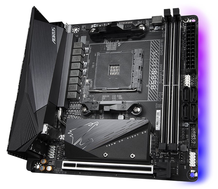 GIGABYTE B550I AORUS PRO AX / AMD B550 / AM4 / 2x DDR4 / 2x M.2 / 2x HDMI / DP / WiFi 6 / mini-ITX