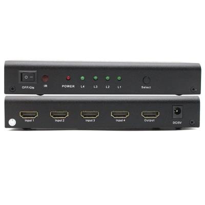 PremiumCord HDMI switch 4:1 / dálkové ovladání / s napájecím adaptérem