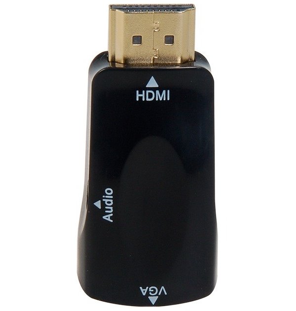 PremiumCord konvertor HDMI na VGA + audio/ černý