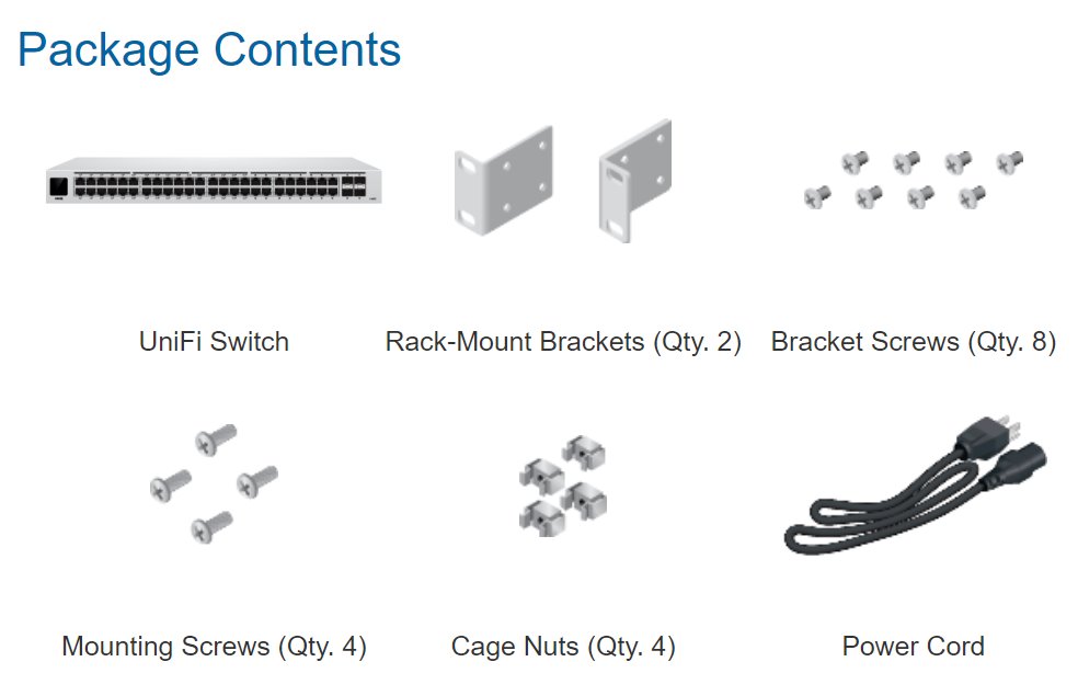 Ubiquiti UniFi Switch 48 PoE - 48x GbE, 4x SFP, 32x PoE+ (PoE budget 195W)