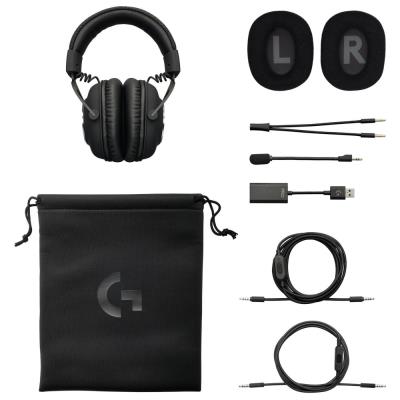 Logitech headset G PRO X Gaming/ sluchátka + mikrofon/ USB DAC převodník/ 3,5mm jack/ černá