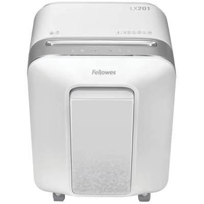 FELLOWES skartovač LX 201/ křížový řez 2x12mm/ objem koše 22 l/ stupeň utajení P-5 (tajné)/ bílý