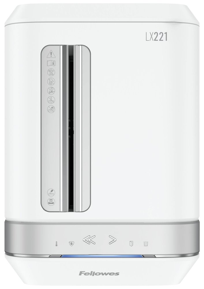 FELLOWES skartovač LX 221/ křížový řez 2x12mm/ objem koše 30 l/ stupeň utajení P-5 (tajné)/ bílý