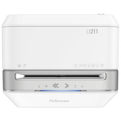 FELLOWES skartovač LX 211/ křížový řez 2x12mm/ objem koše 23 l/ stupeň utajení P-5 (tajné)/ bílý