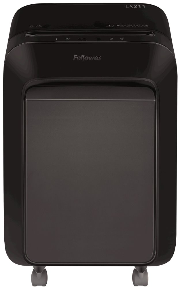 FELLOWES skartovač LX 211/ křížový řez 2x12mm/ objem koše 23 l/ stupeň utajení P-5 (tajné)/ černý