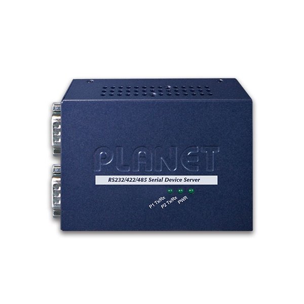 Planet konvertor RS-232/422/485 na IP, 2x COM, 100Mb, -10~+60°C, SNMP+Telnet