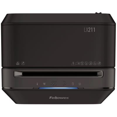 FELLOWES skartovač LX 211/ křížový řez 2x12mm/ objem koše 23 l/ stupeň utajení P-5 (tajné)/ černý