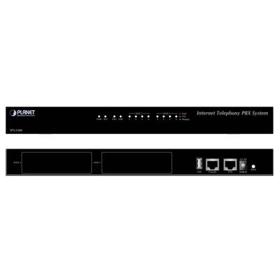 Planet IPX-2100, IP PBX, SIP Proxy, 2x slot pro moduly, IVR, 100/30 uživatelů, DID, BLF, FAX, Skype-SIP, VPN, CZ
