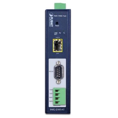 Planet MODBUS průmyslová brána RS-232/422/485 na IP, 1x COM, 100Base-FX SFP, RTU/ACSII, -40až+75°C, 9-48VDC, IP30