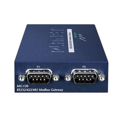Planet MODBUS brána RS-232/422/485 na IP, 2x COM, 100Base-TX, RTU/ACSII, -10až+60°C, 5VDC