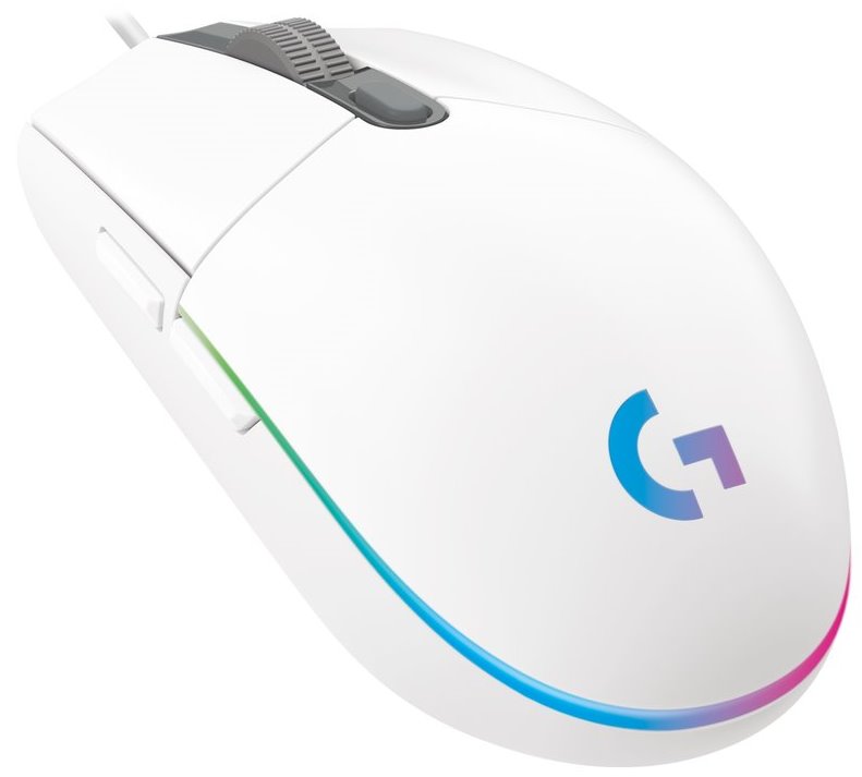 Logitech herní myš G203 LIGHTSYNC/ optická/ 6 tlačítek/ 8000dpi/ USB/ bílá