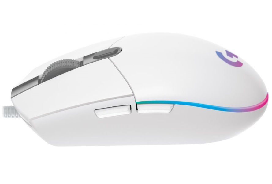 Logitech herní myš G203 LIGHTSYNC/ optická/ 6 tlačítek/ 8000dpi/ USB/ bílá